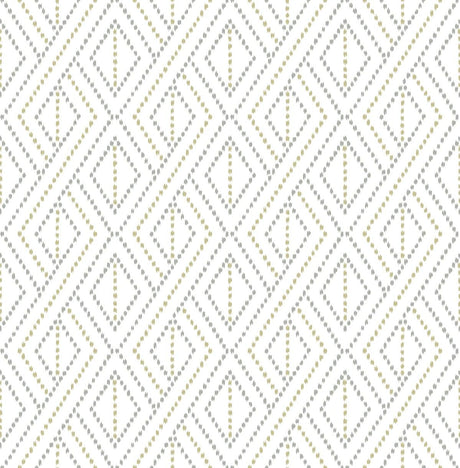 Seabrook Boho Grid Yellow Wallpaper