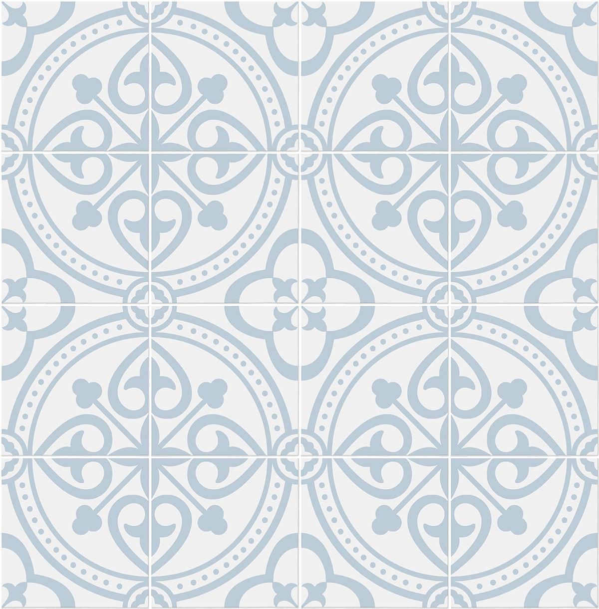 Seabrook Villa Mar Tile Hampton Blue Wallpaper