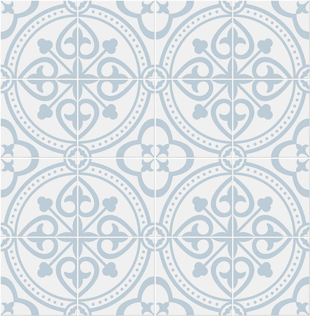 Seabrook Villa Mar Tile Hampton Blue Wallpaper