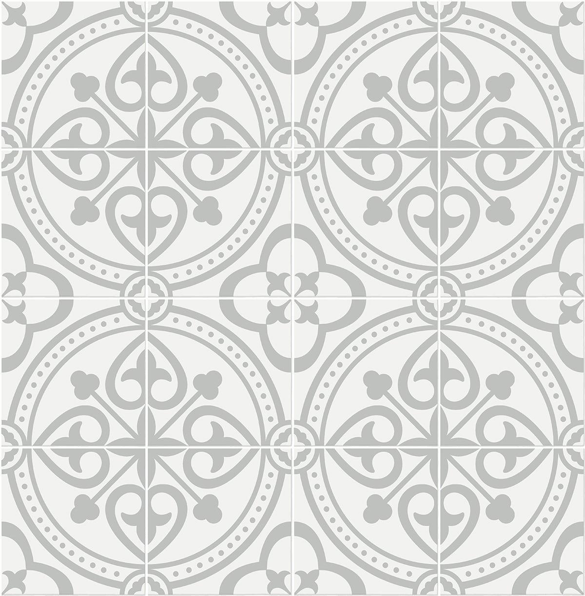 Seabrook Villa Mar Tile Harbor Mist Wallpaper