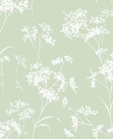 Seabrook Floral Mist Seacrest Green Wallpaper
