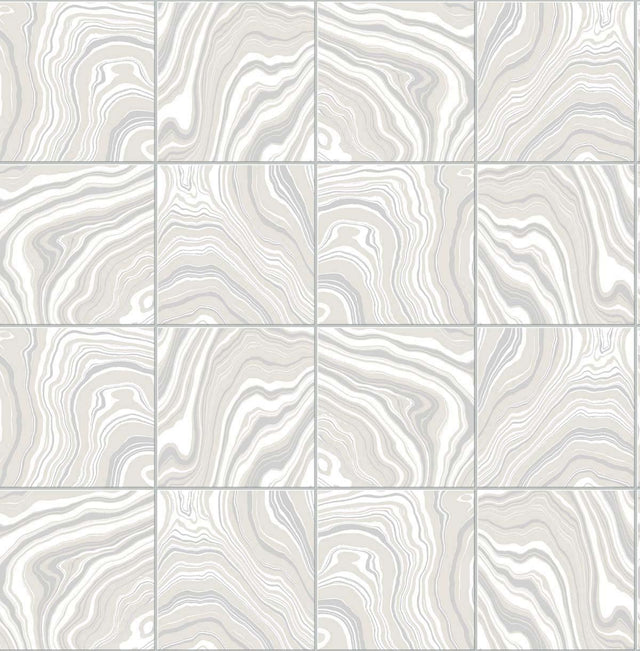 Seabrook Marbled Tile Quartz Wallpaper