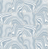 Seabrook Marbled Tile Blue Wallpaper