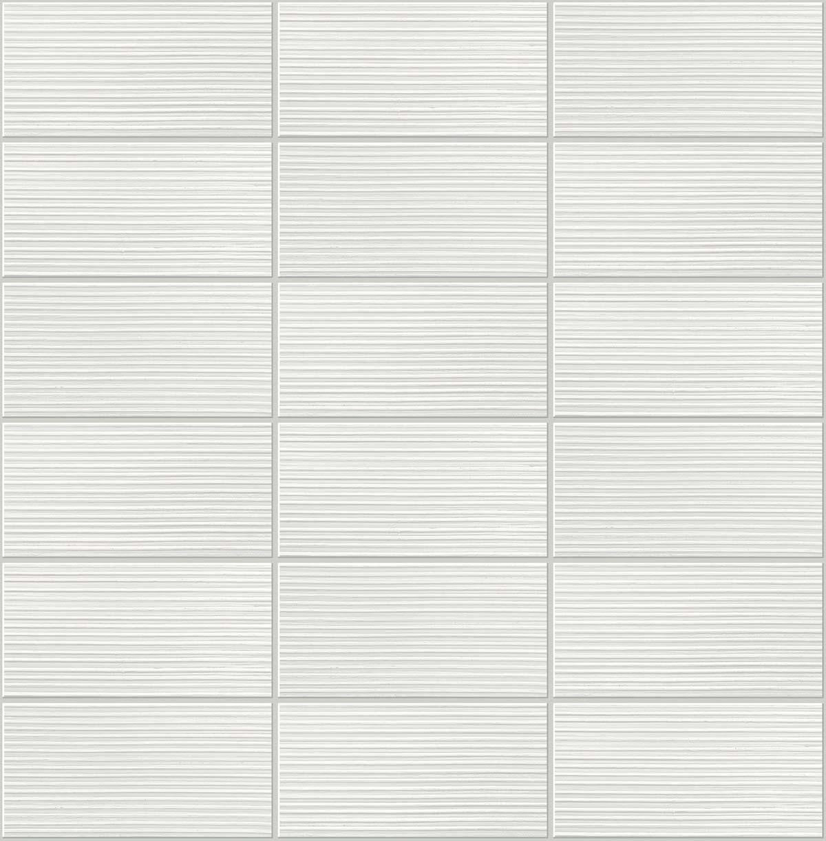 Seabrook Rib Tile Morning Fog Wallpaper