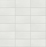 Seabrook Rib Tile Morning Fog Wallpaper