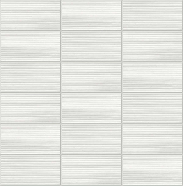 Seabrook Rib Tile Morning Fog Wallpaper