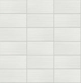 Seabrook Rib Tile Grey Wallpaper