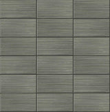 Seabrook Rib Tile Grey Wallpaper