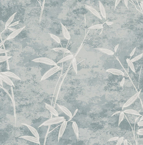 Seabrook Honshu Bamboo Blue Smoke Wallpaper