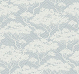 Seabrook Nara Stringcloth Blue Mist Wallpaper