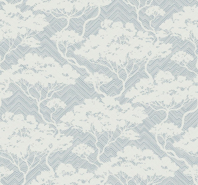 Seabrook Nara Stringcloth Blue Mist Wallpaper