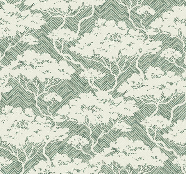 Seabrook Nara Stringcloth Sage Wallpaper