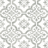 Seabrook Encaustic Faux Tile Harbor Mist Wallpaper