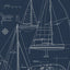 Seabrook Sail Away Navy Blue Wallpaper