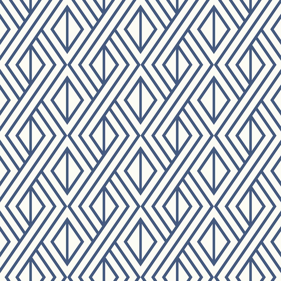 Seabrook Diamond Weave Navy Blue Wallpaper
