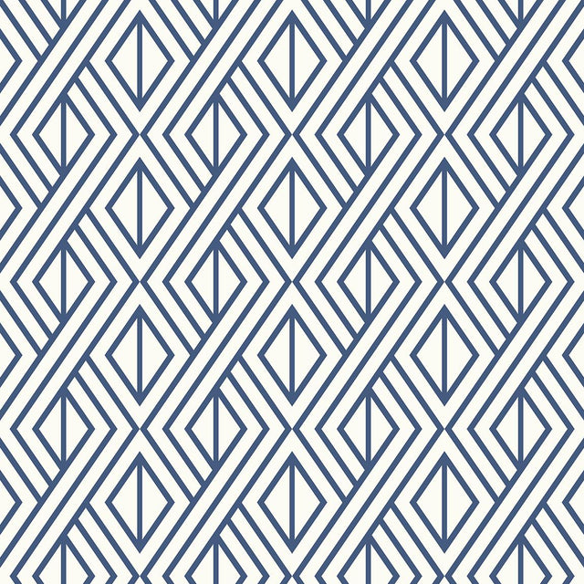 Seabrook Diamond Weave Navy Blue Wallpaper
