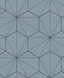 Seabrook Hedron Geometric Pastel Blue & Midnight Wallpaper