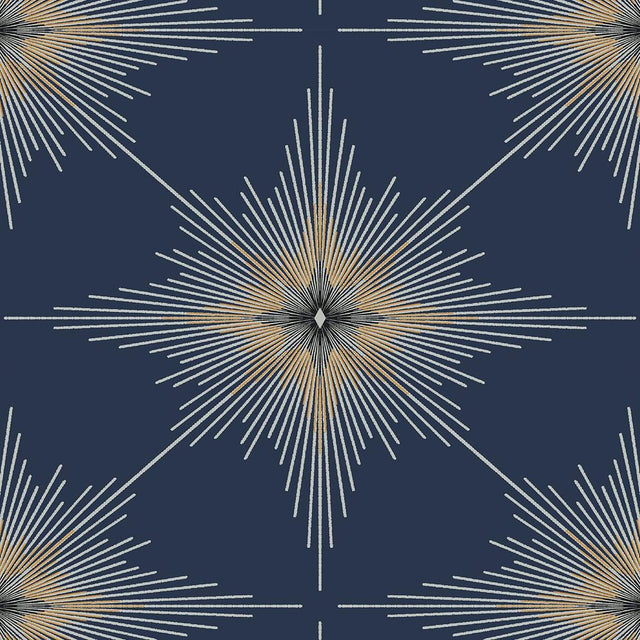Seabrook North Star Navy Blue Wallpaper
