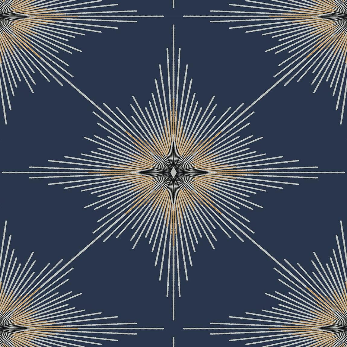 Seabrook North Star Blue Wallpaper