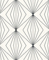 Seabrook Diamond Vector Ebony & Eggshell Wallpaper