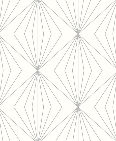 Seabrook Diamond Vector Silver Wallpaper