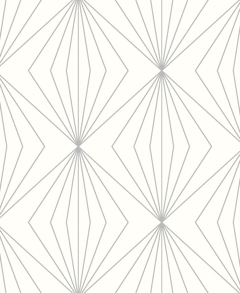 Seabrook Diamond Vector Silver Wallpaper