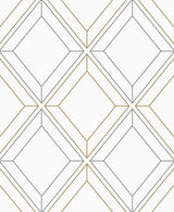 Seabrook Linework Gem Silver Wallpaper