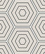 Seabrook Hex Topography Cove Grey & Ebony Wallpaper