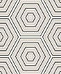 Seabrook Hex Topography Cove Grey & Ebony Wallpaper