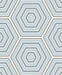 Seabrook Hex Topography Sky Blue & Argos Grey Wallpaper