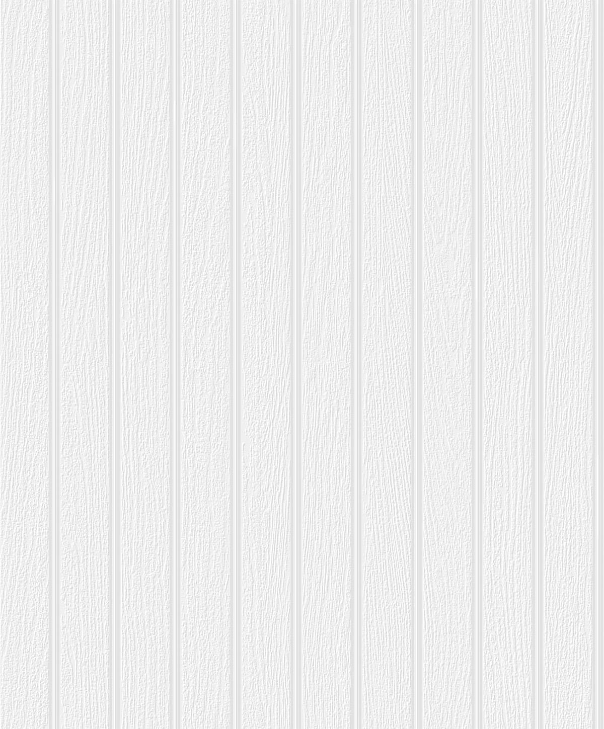 Seabrook Faux Beadboard White Wallpaper