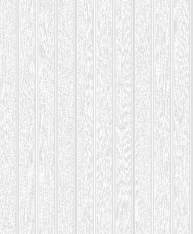 Seabrook Faux Beadboard White Wallpaper