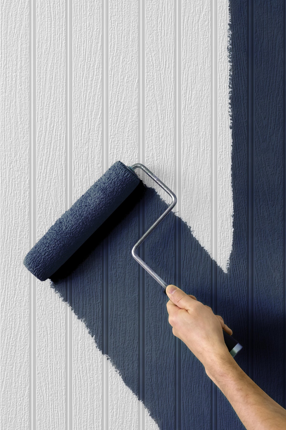 Seabrook Faux Beadboard White Wallpaper