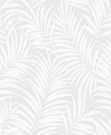 Seabrook Tossed Palm White Wallpaper