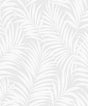 Seabrook Tossed Palm White Wallpaper