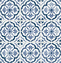 Seabrook Sorento Tile Navy Wallpaper