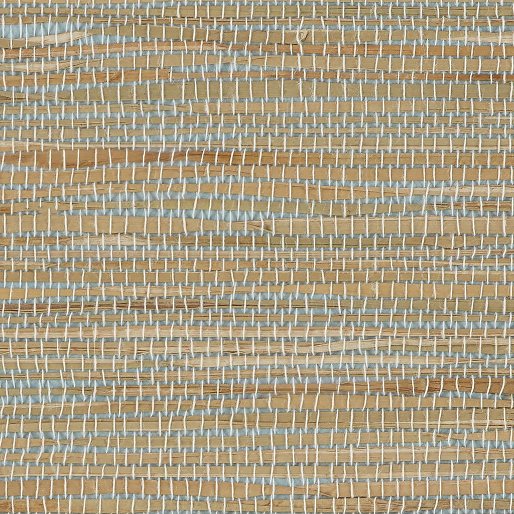 Phillip Jeffries Great Grasses - Shoreline Grass and Grass Roots Distressed Blue Wallpaper