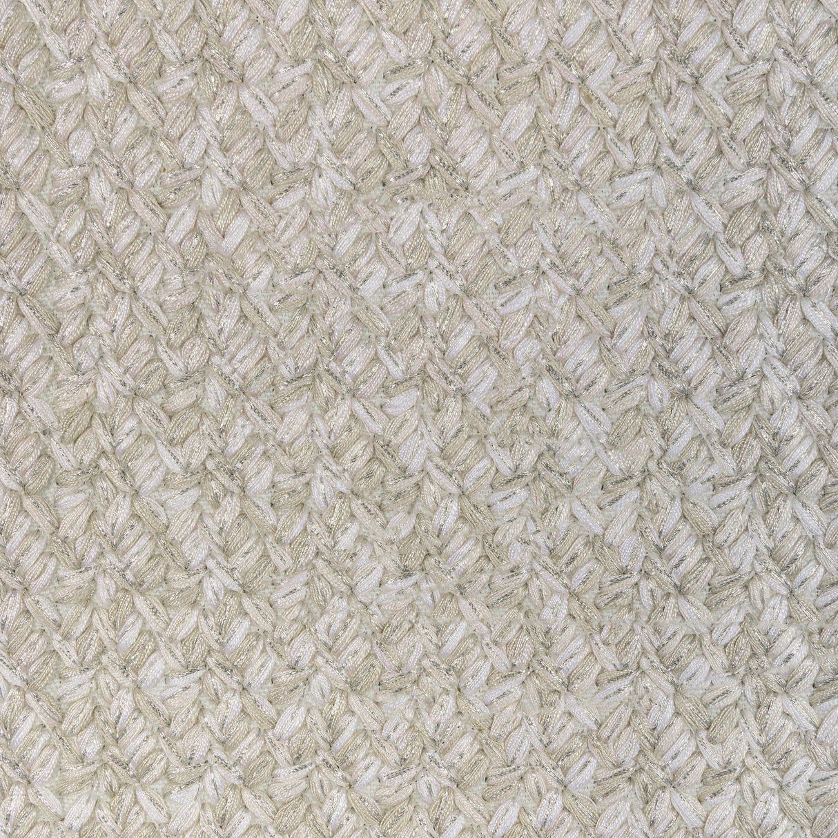 Kravet GILDED LACING NATURAL SILVER Upholstery Fabric