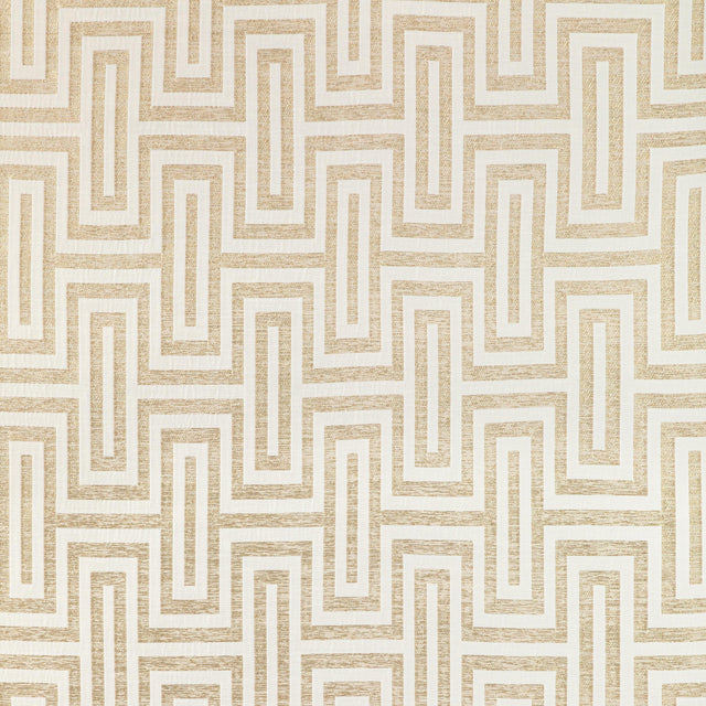Kravet GEO GLAM IVORY GOLD Fabric