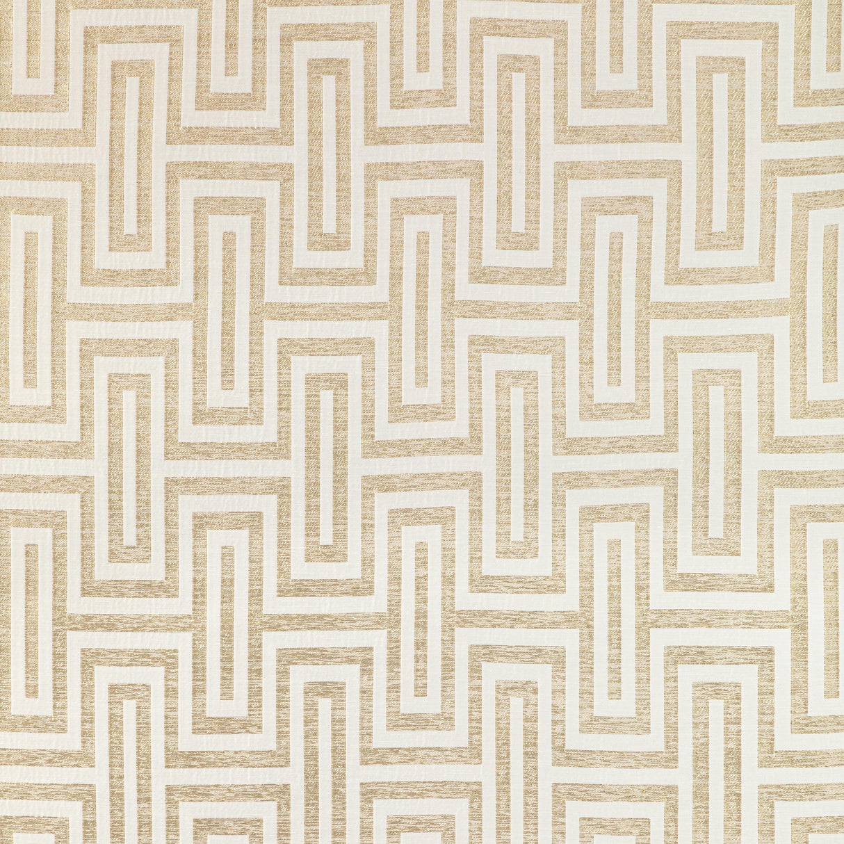Kravet GEO GLAM IVORY GOLD Fabric