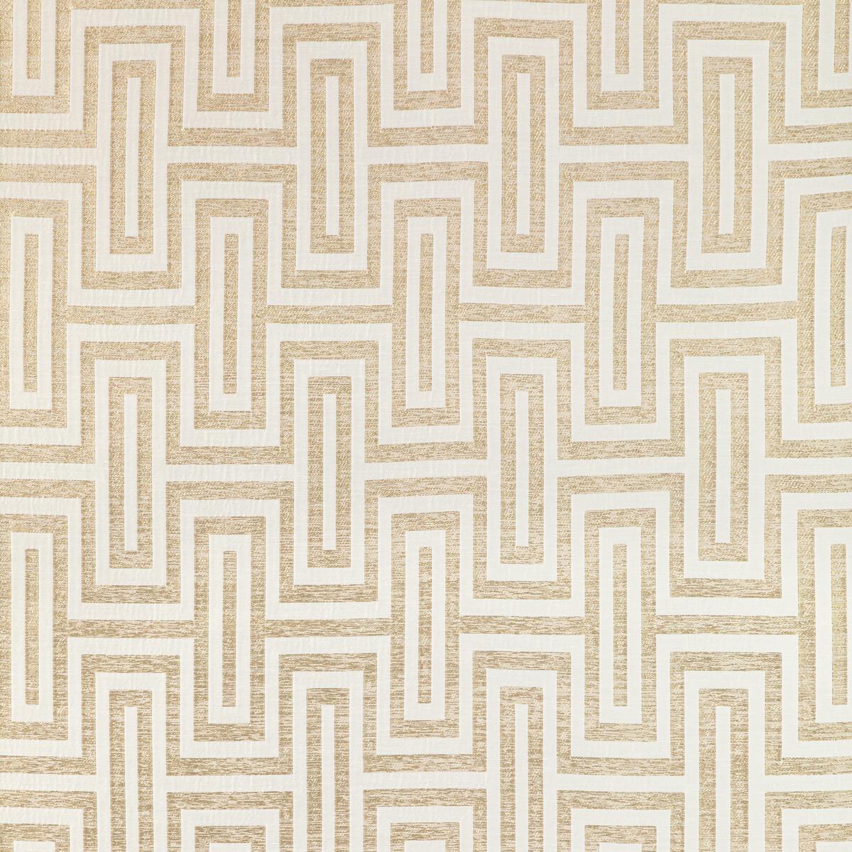 Kravet GEO GLAM IVORY GOLD Fabric