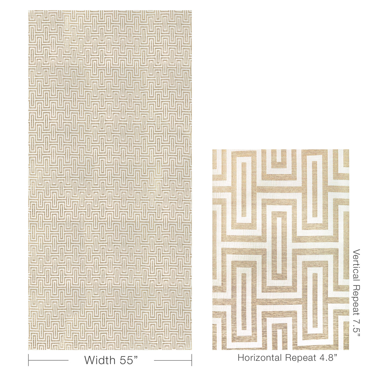 Kravet GEO GLAM IVORY GOLD Fabric