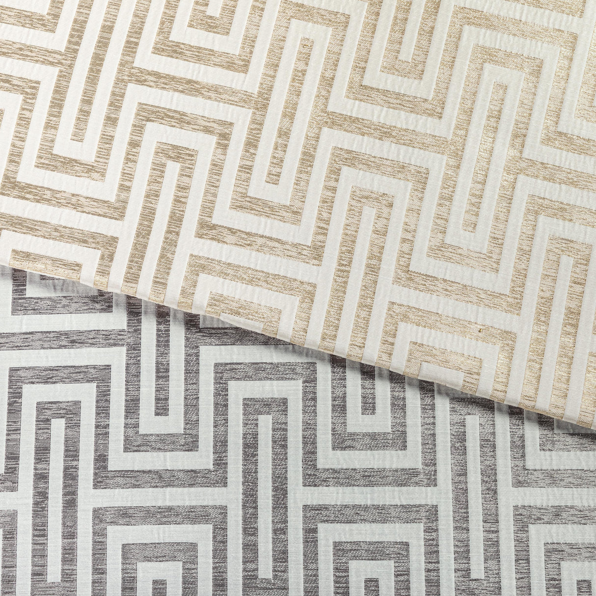 Kravet GEO GLAM IVORY GOLD Fabric