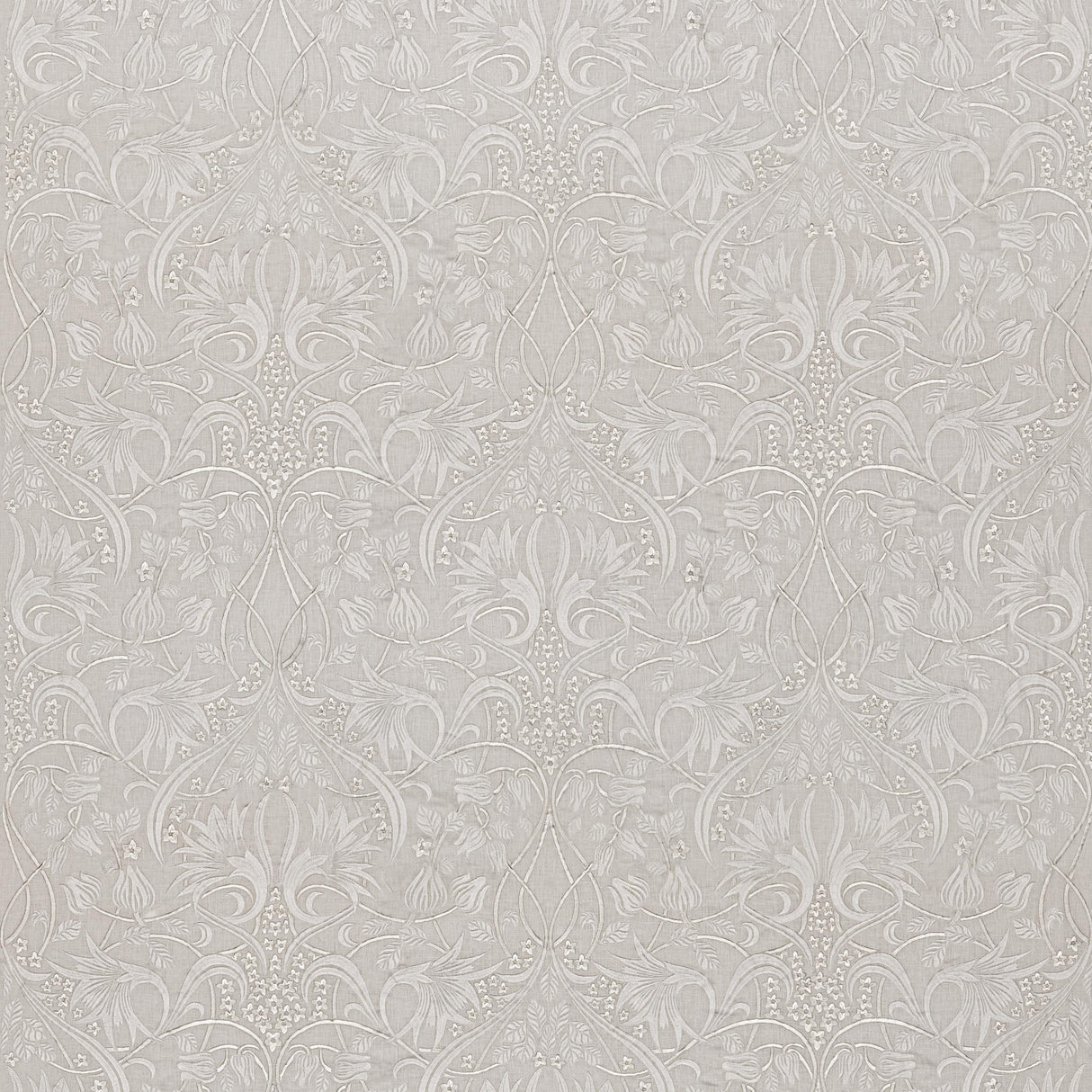 G P & J Baker FRITILLERIE EMBROIDERY IVORY Drapery Fabric