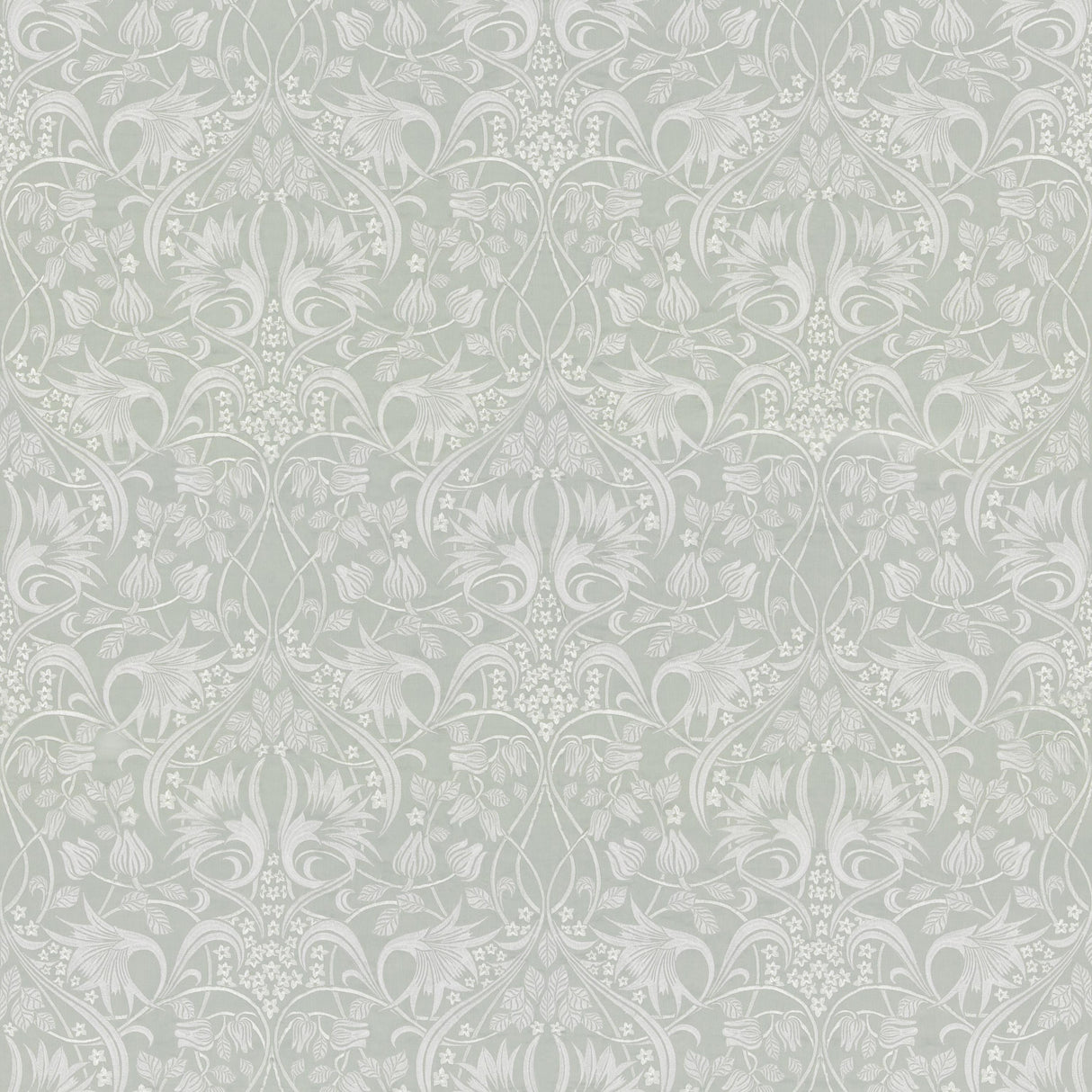 G P & J Baker FRITILLERIE EMBROIDERY AQUA Drapery Fabric
