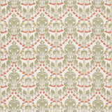 G P & J Baker BIRDS & CHERRIES COTTON RED/GREEN Fabric