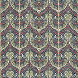 G P & J Baker BIRDS & CHERRIES COTTON INDIGO Fabric