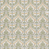 G P & J Baker BIRDS & CHERRIES COTTON AQUA Fabric