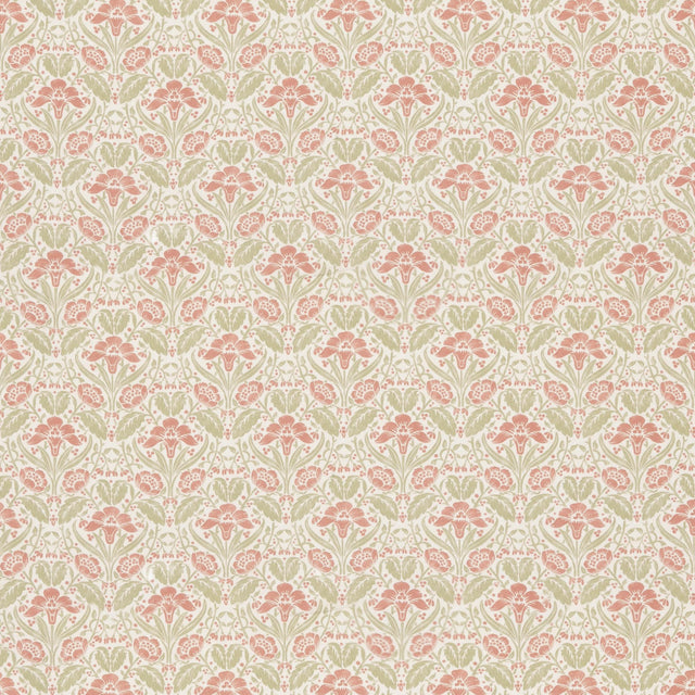 G P & J Baker IRIS MEADOW COTTON PINK/GREEN Fabric