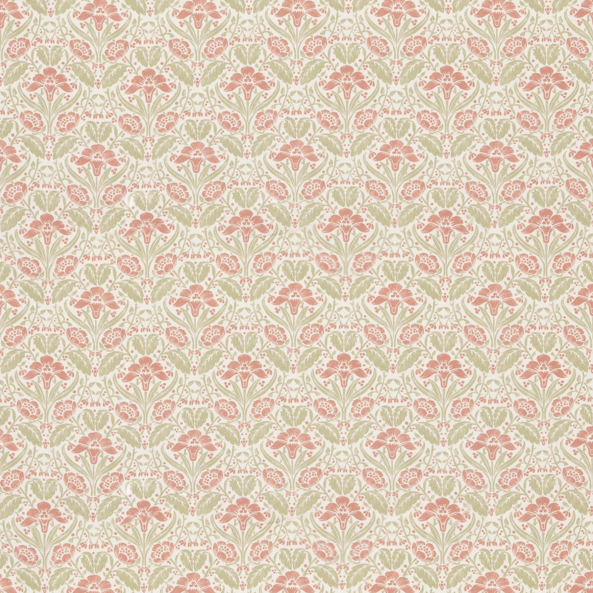 G P & J Baker IRIS MEADOW COTTON PINK/GREEN Fabric